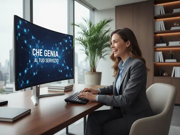 CheGenIA sul pc mentre creiamo contenuti con intelligenza artificiale